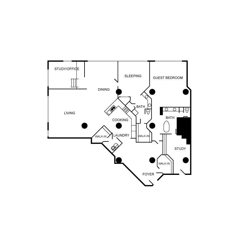 Floor plan layout diagram for d02